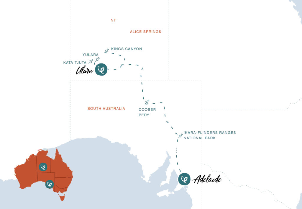 Map for Uluru tours